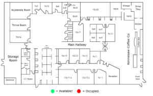 site map to show meeting room and office availability