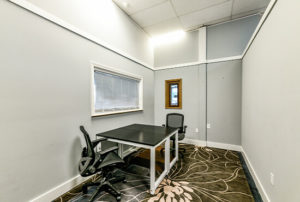 office space for rent with monthly membership fee includes two desks, two chairs & ethernet port