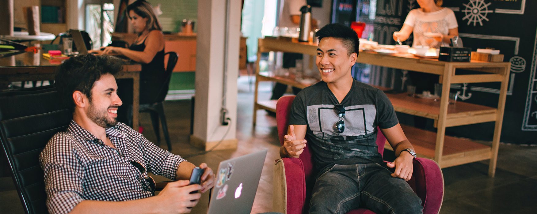 people enjoying open work space